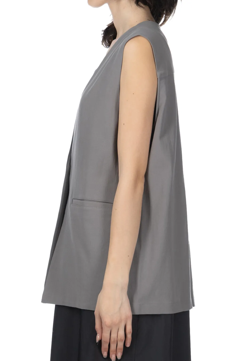 New Evam Eva Cotton Vest - Grey