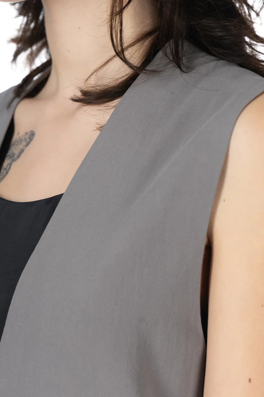 New Evam Eva Cotton Vest - Grey