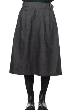 Online Nanamica Cotton Wool Gurkha Skirt - Heather Grey