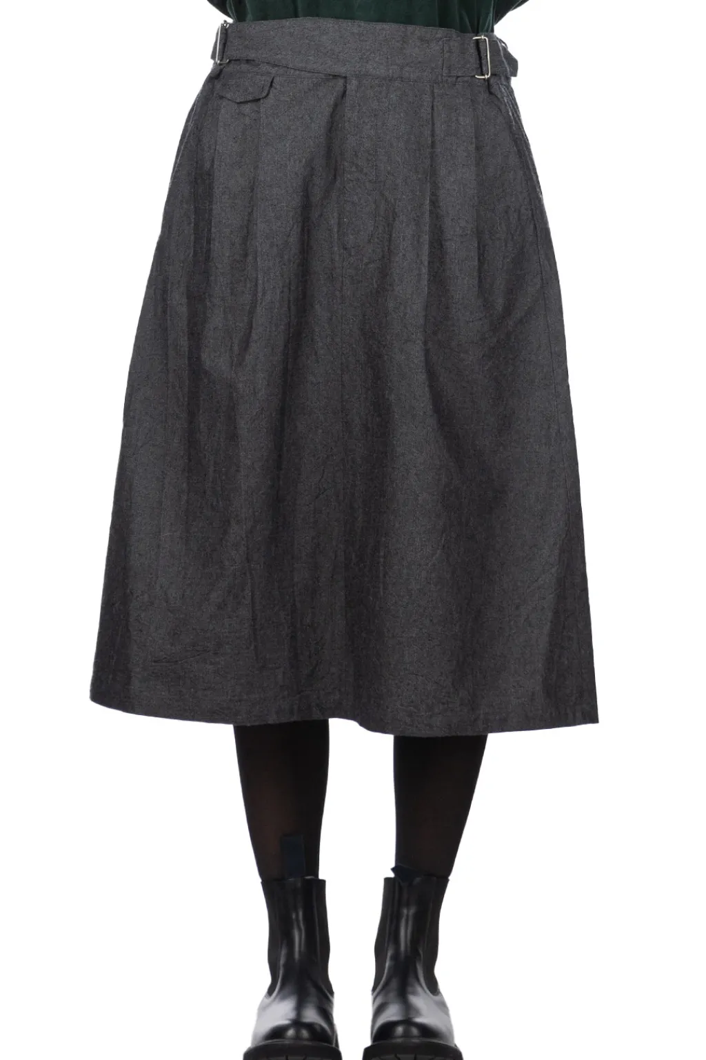 Online Nanamica Cotton Wool Gurkha Skirt - Heather Grey