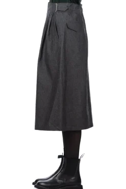 Online Nanamica Cotton Wool Gurkha Skirt - Heather Grey