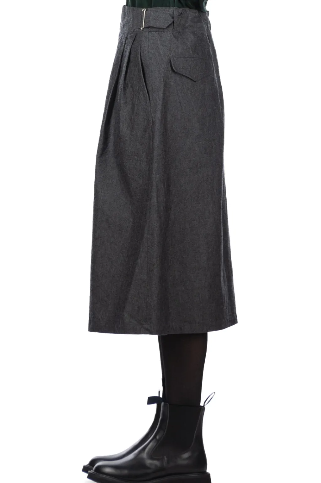 Online Nanamica Cotton Wool Gurkha Skirt - Heather Grey