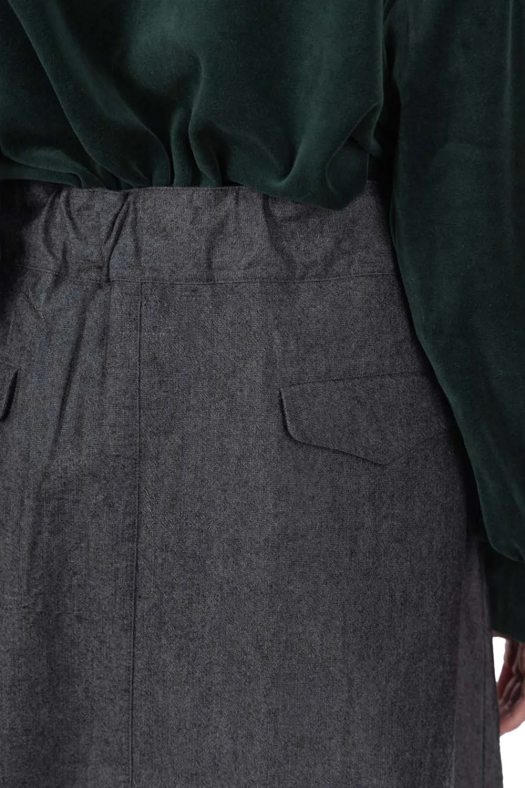 Online Nanamica Cotton Wool Gurkha Skirt - Heather Grey