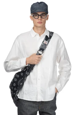 Best Kapital Cotton x Linen White Patchwork KATMANDU Shirt - White