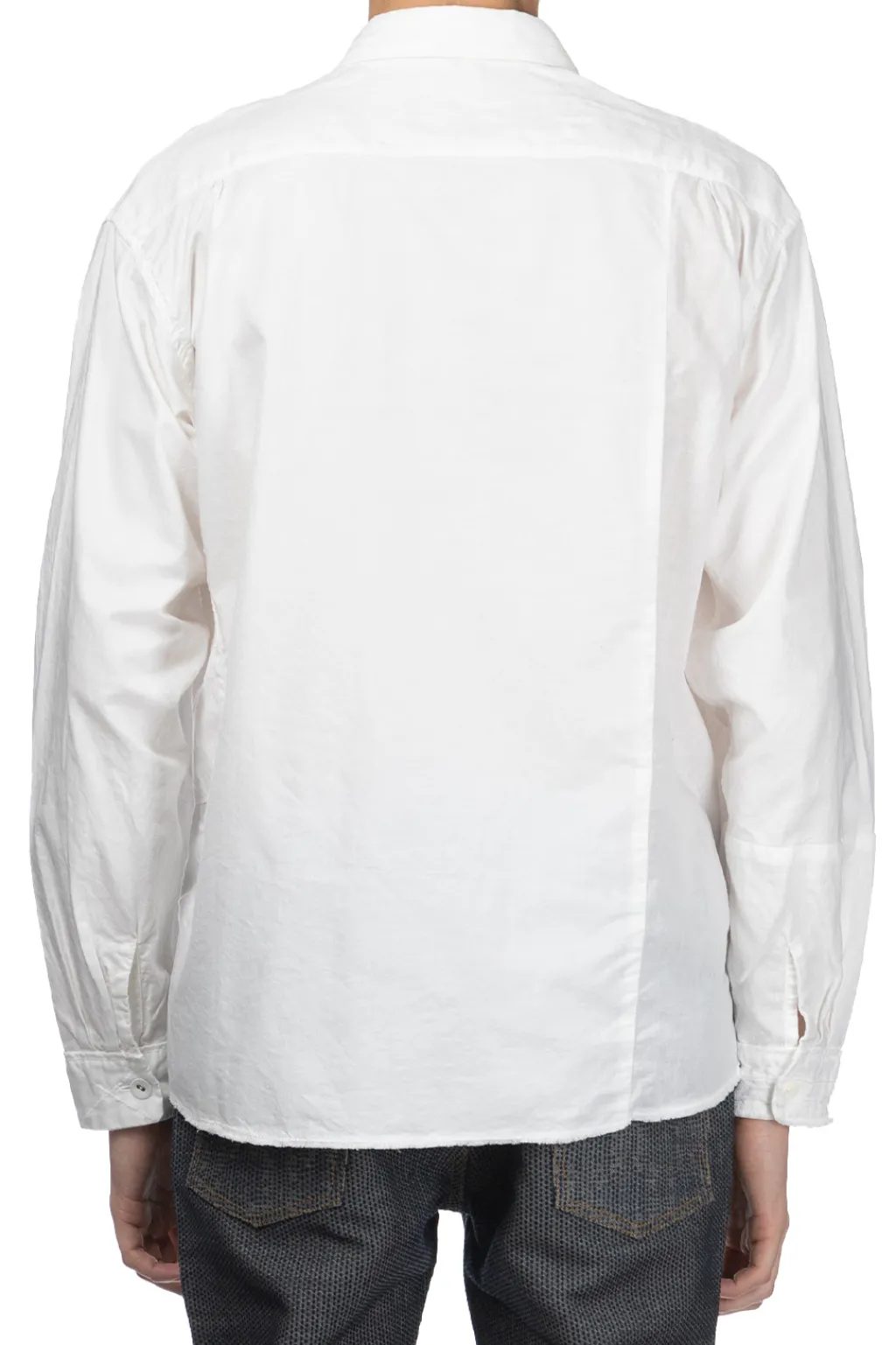 Best Kapital Cotton x Linen White Patchwork KATMANDU Shirt - White