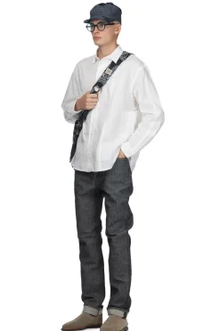 Best Kapital Cotton x Linen White Patchwork KATMANDU Shirt - White