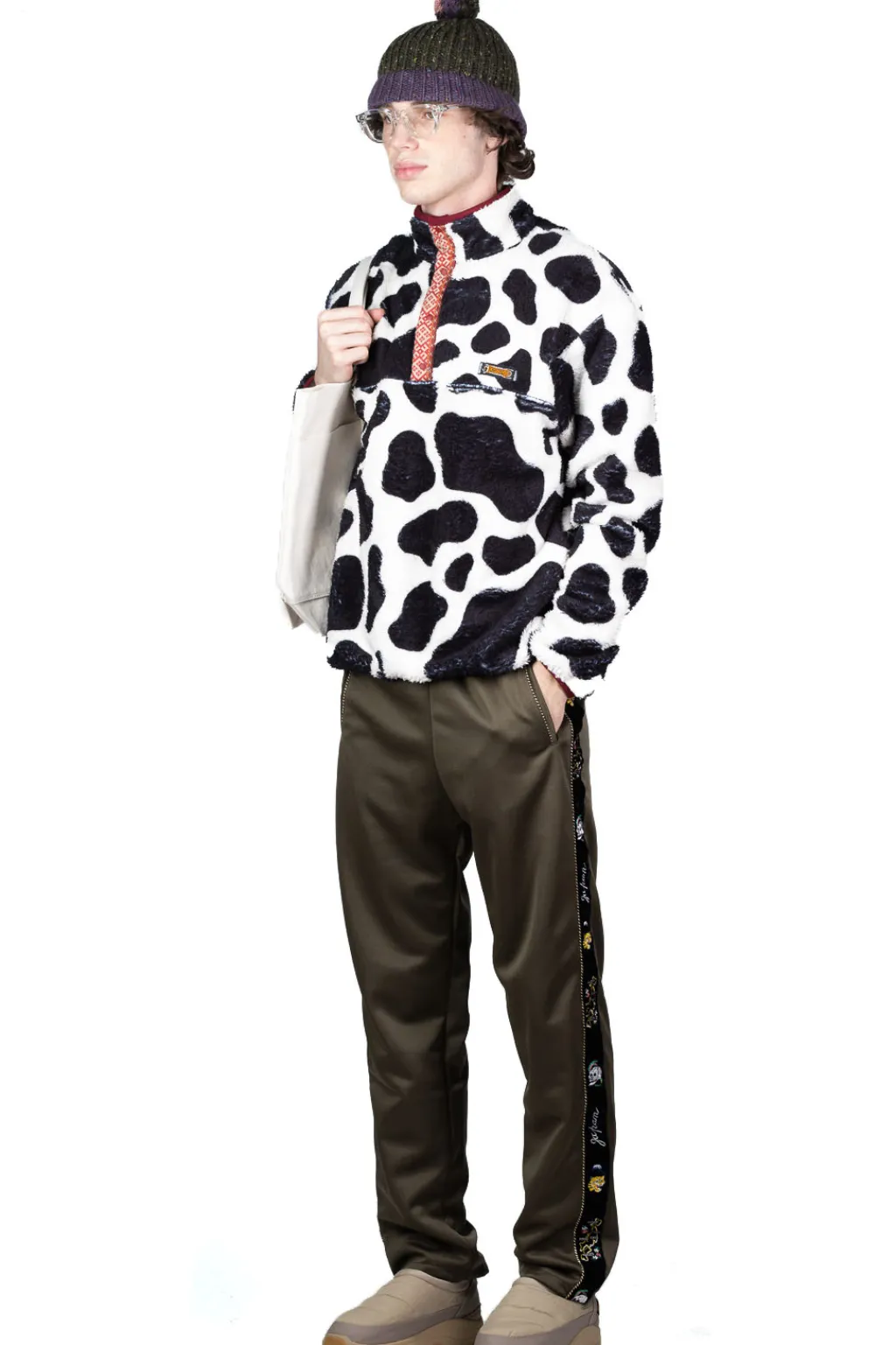 Online Kapital COW Fleece Pullover - White