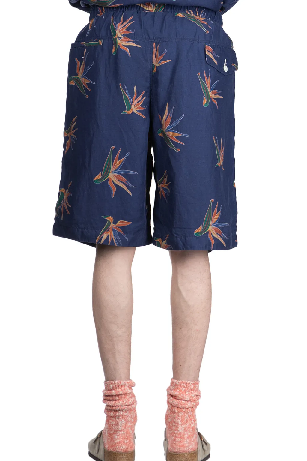 Clearance Nanamica Cupra Hemp Aloha Shorts - Navy