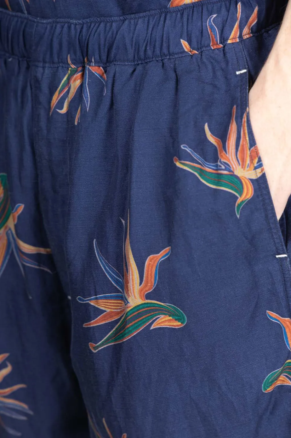Clearance Nanamica Cupra Hemp Aloha Shorts - Navy