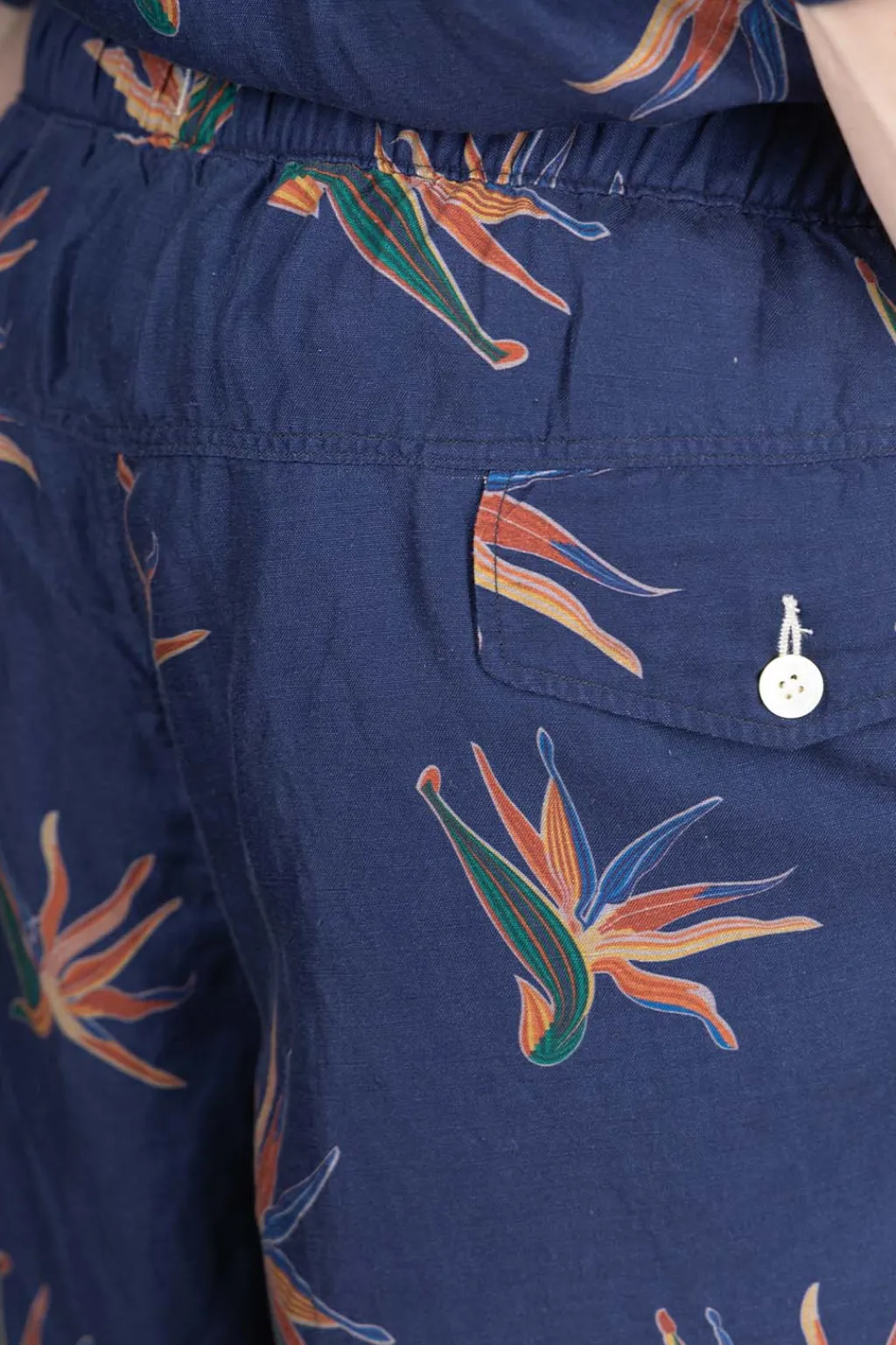 Clearance Nanamica Cupra Hemp Aloha Shorts - Navy
