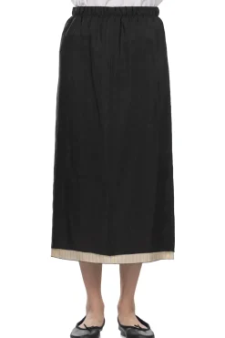 Fashion YLEVE Cupra Twill Skirt - Black