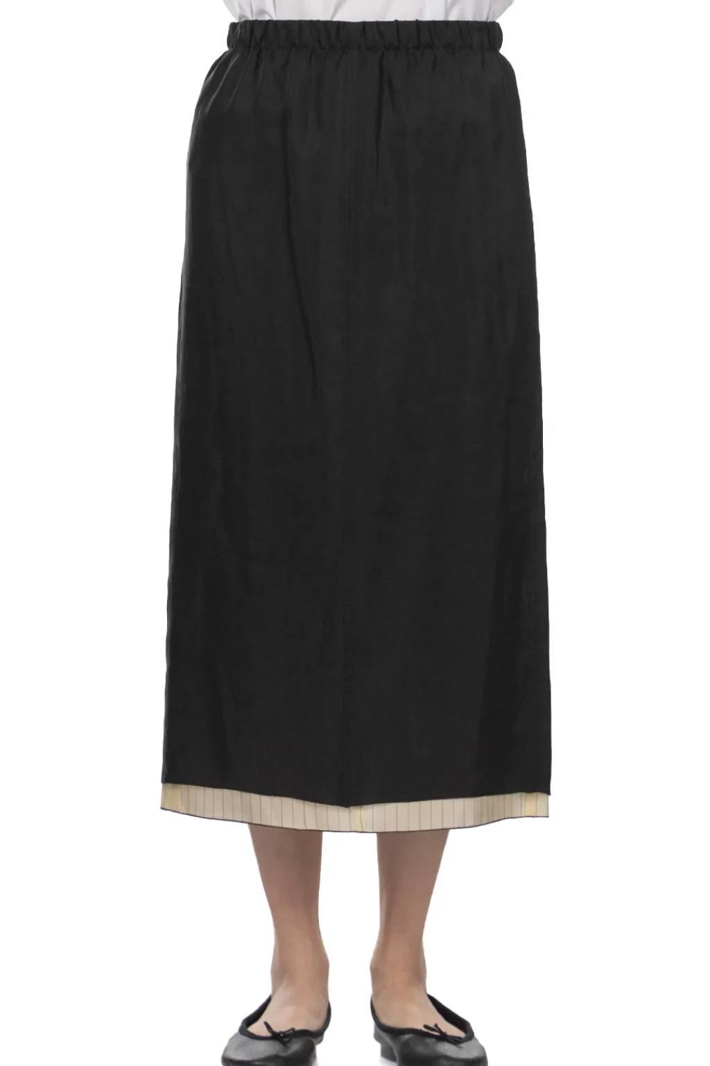 Fashion YLEVE Cupra Twill Skirt - Black