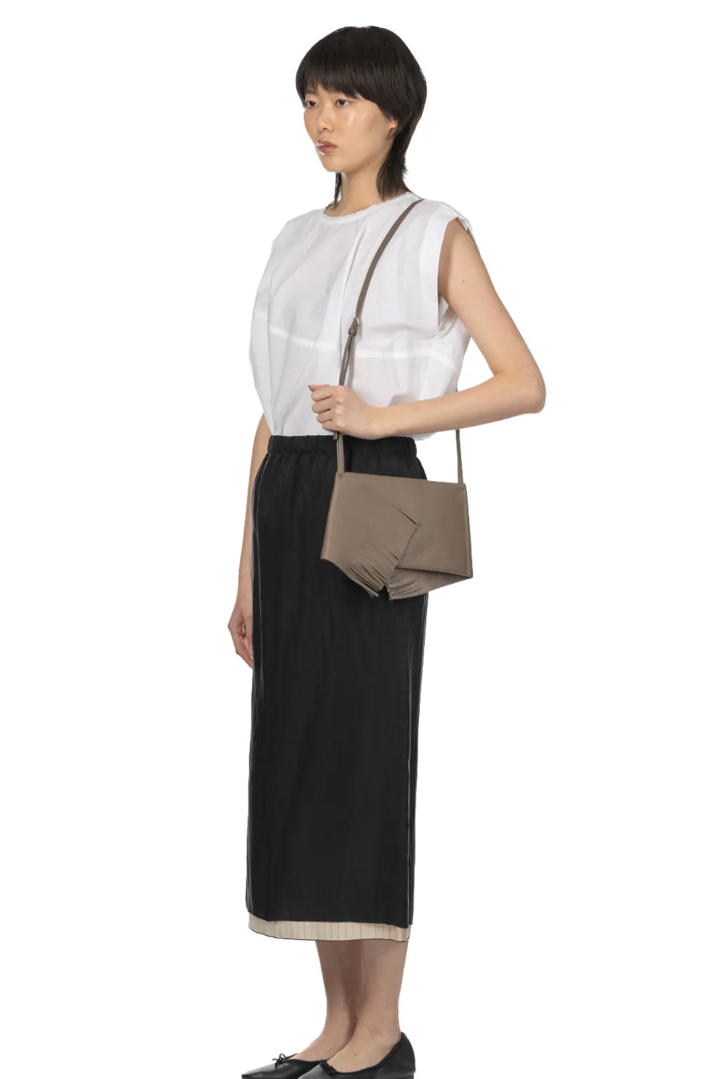 Fashion YLEVE Cupra Twill Skirt - Black