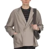 Best Still by Hand Cupro Mixed Easy Jacket - Greige