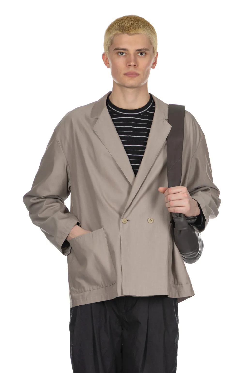 Best Still by Hand Cupro Mixed Easy Jacket - Greige