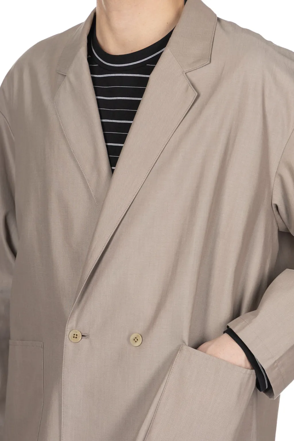 Best Still by Hand Cupro Mixed Easy Jacket - Greige