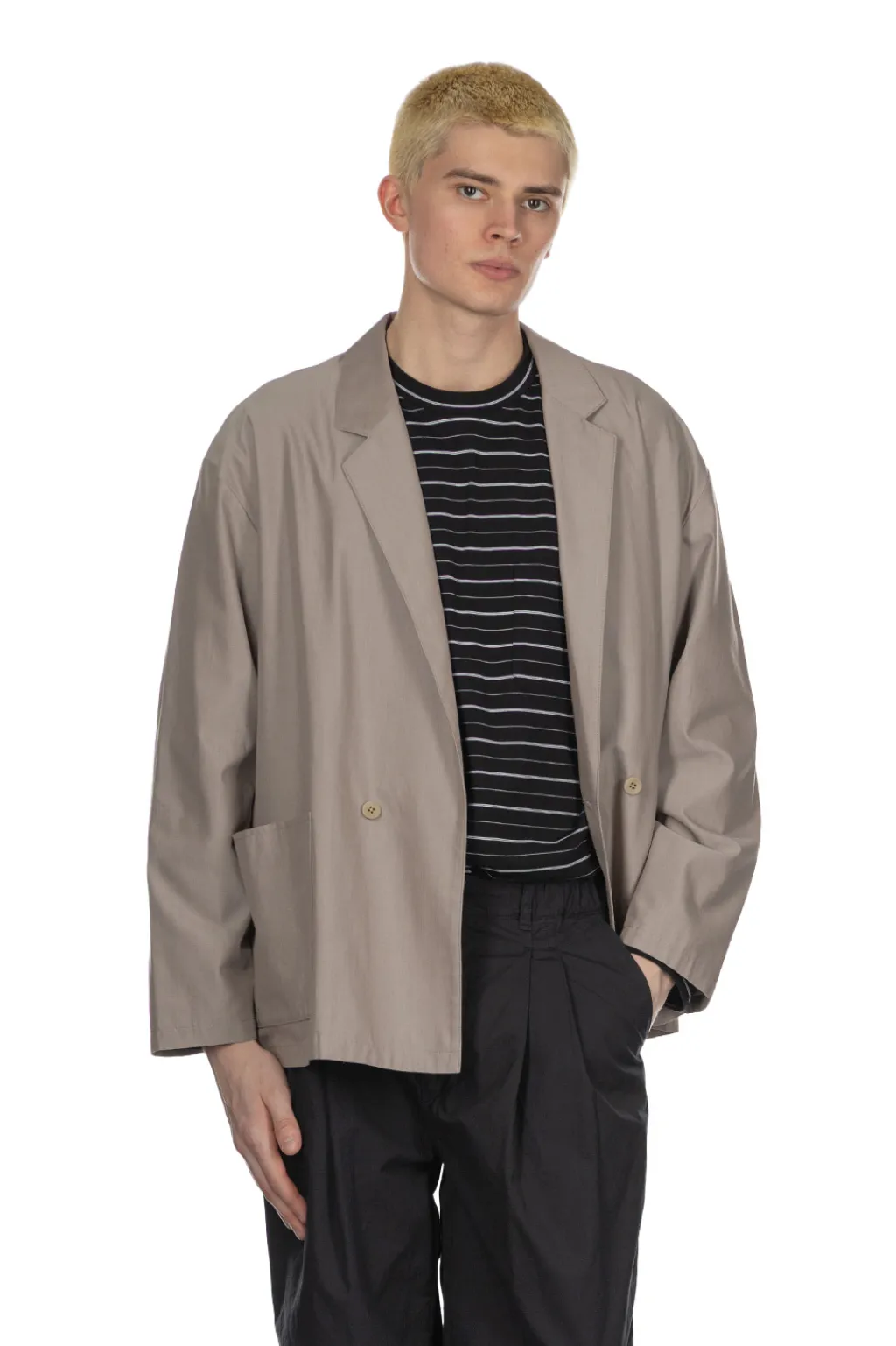 Best Still by Hand Cupro Mixed Easy Jacket - Greige