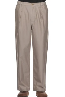 Sale Still by Hand Cupro Mixed Straight Pants - Greige