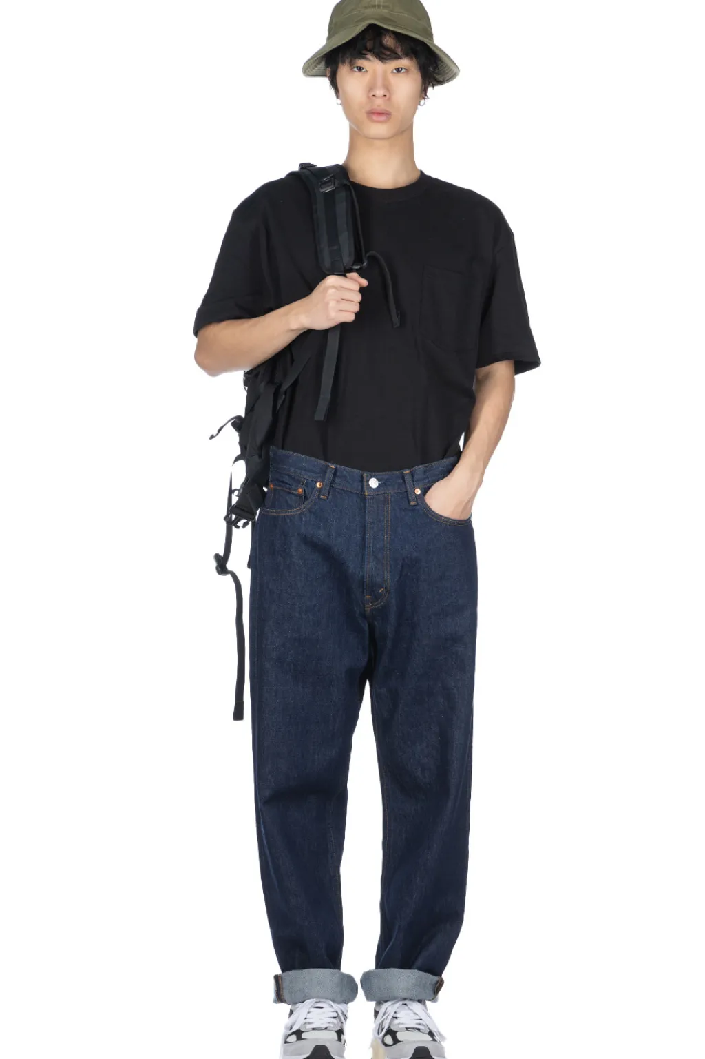 Fashion OrSlow 101 Dad's Fit Denim Pants - One Wash