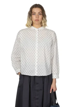 Sale Nachukara Dobby Round Collar Shirt - White