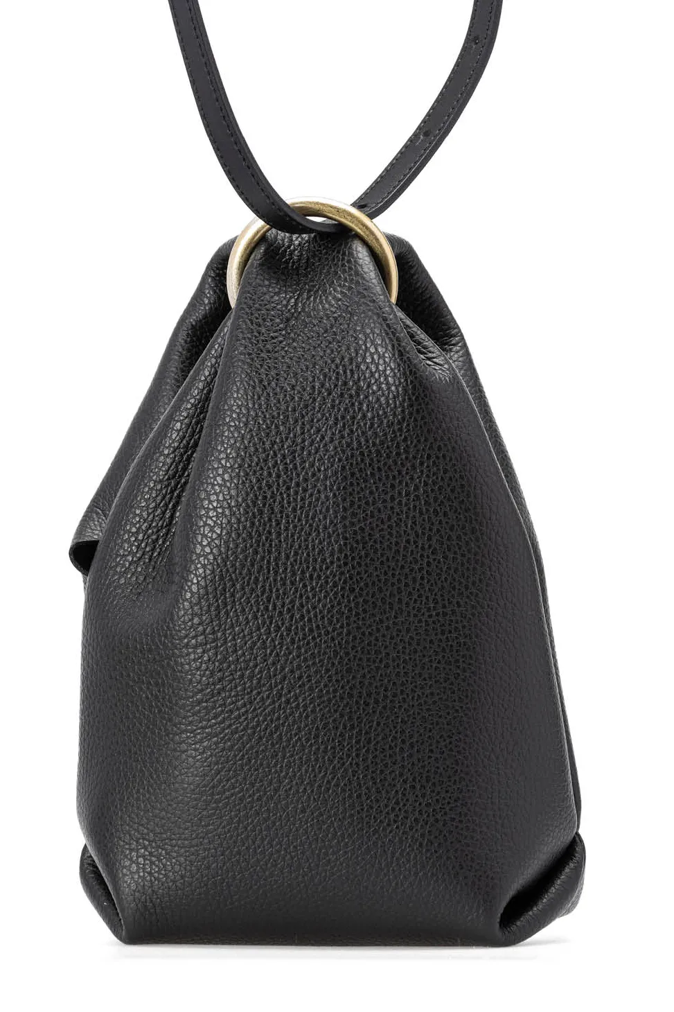 Sale MARROW LEATHER Double Faced Ring Muff - Black