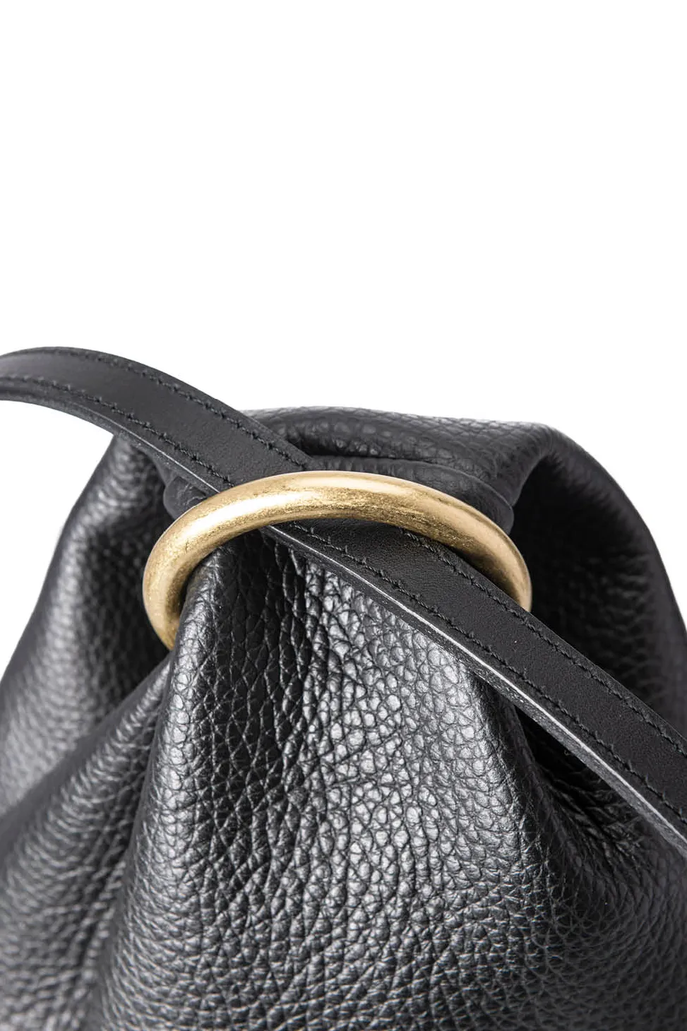 Sale MARROW LEATHER Double Faced Ring Muff - Black