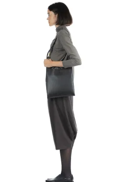 Sale MARROW LEATHER Double Faced Shopper - Black