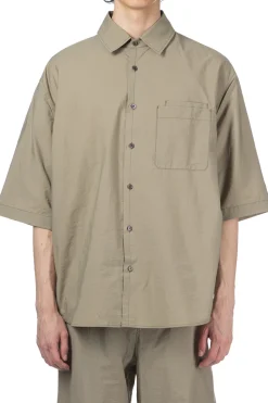 New LEMAIRE Double Pocket SS Shirt - Dusty Khaki