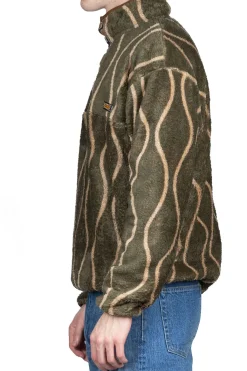 Online Kapital Drunk Stripe Fleece Pullover