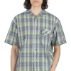 Fashion And Wander Dry Check Open SS Shirt- Grey
