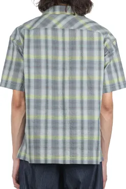 Fashion And Wander Dry Check Open SS Shirt- Grey
