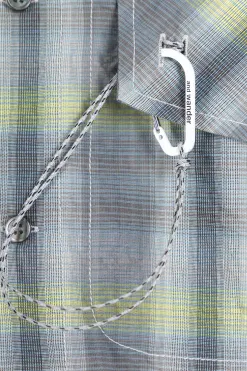 Fashion And Wander Dry Check Open SS Shirt- Grey