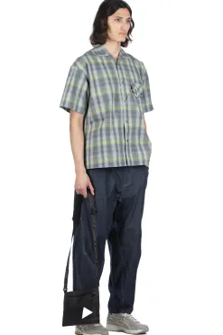 Fashion And Wander Dry Check Open SS Shirt- Grey