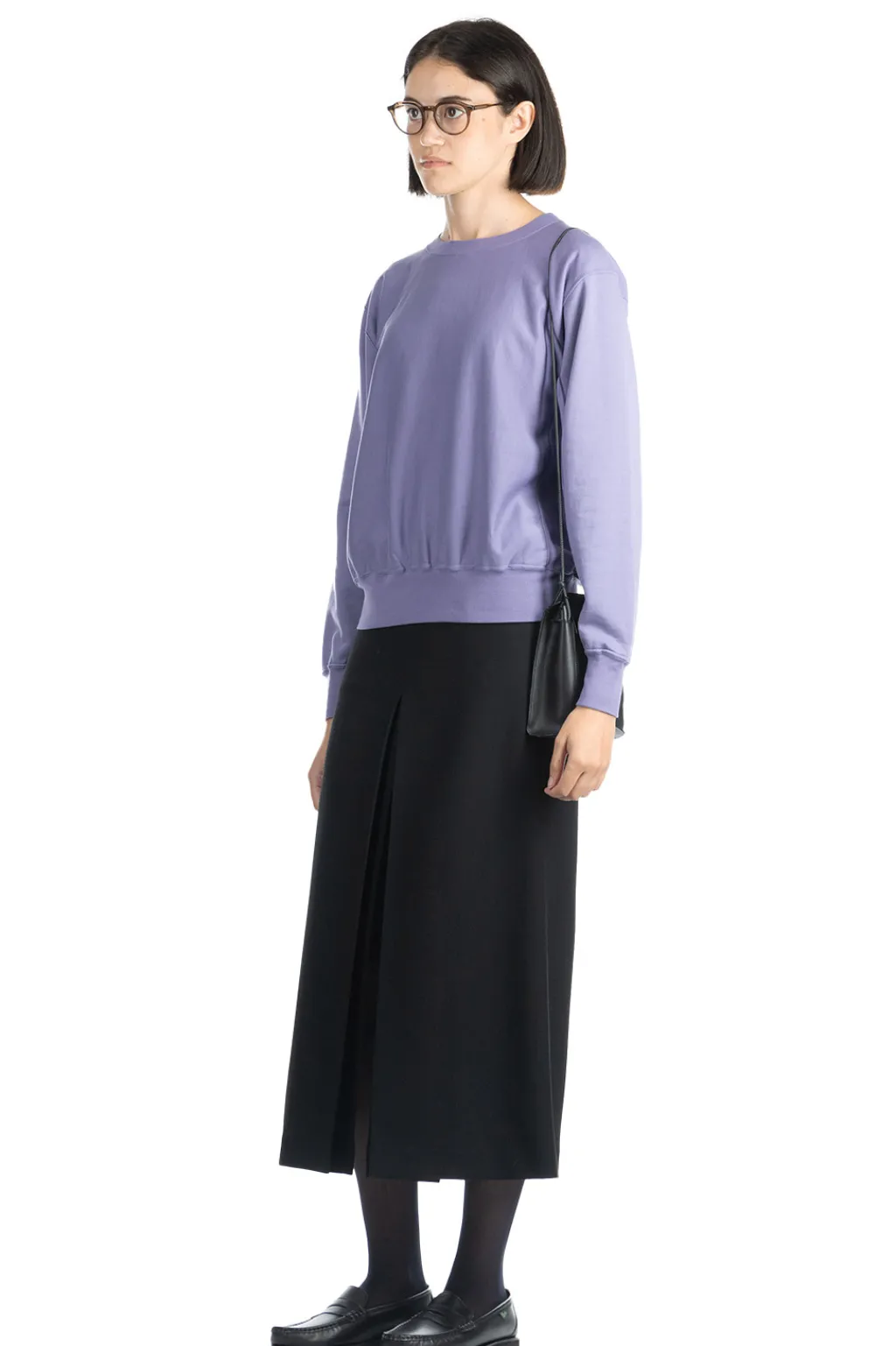 Hot AURALEE ELASTIC HIGH GAUGE SWEAT Pullover - Purple