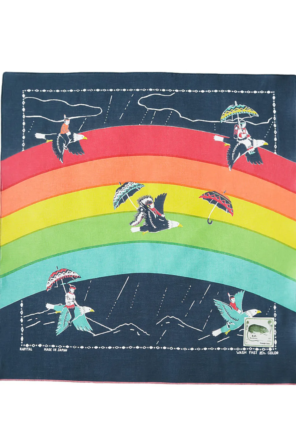Best Kapital Fastcolor Selvedge Bandana (RAINBOW & BIRDS) - 3 Colour Choices