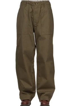 Sale Engineered Garments Fatigue Pant - Olive Coated Cotton Cloth