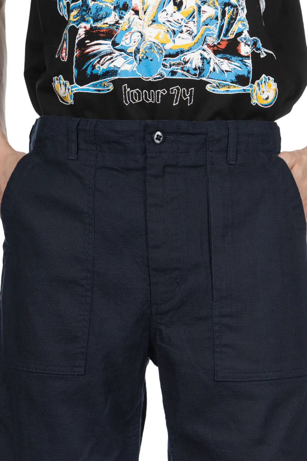 Online Engineered Garments Fatigue Short - Dark Navy CL Java Cloth