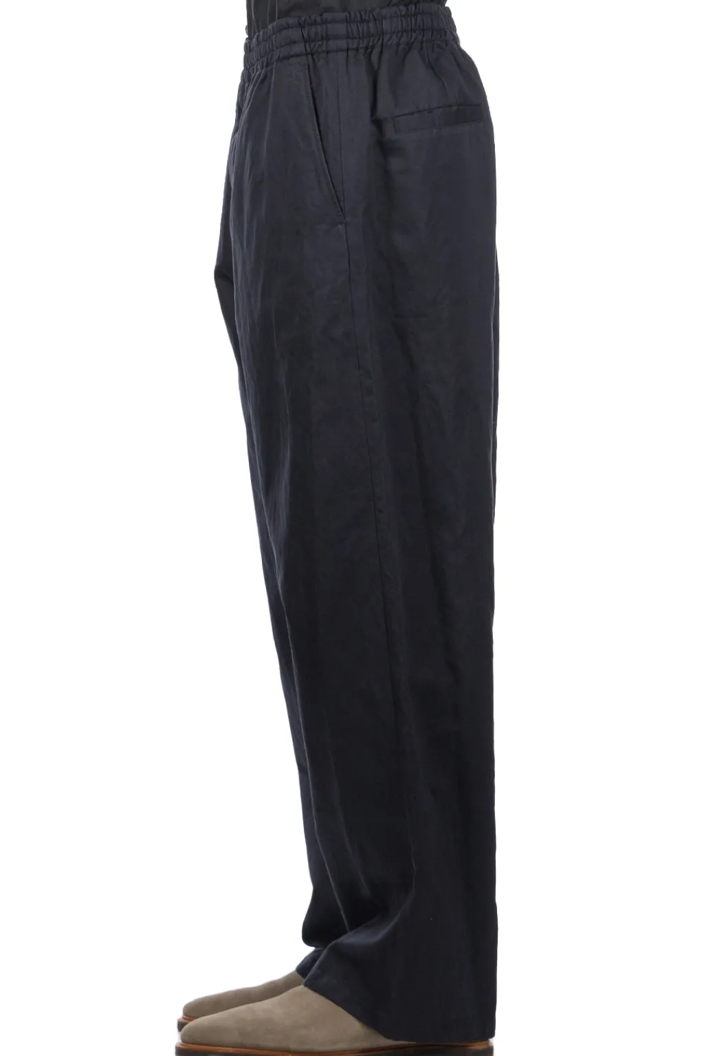 Clearance YLEVE Finx Cotton Lamie Twill Easy Trousers - Navy