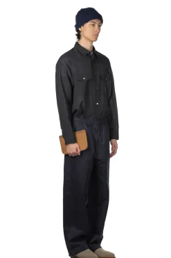 Clearance YLEVE Finx Cotton Lamie Twill Easy Trousers - Navy