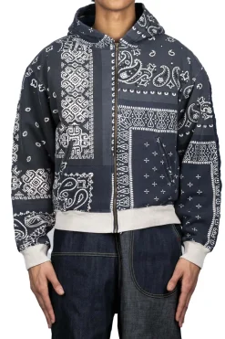 Sale Kapital Fleece Knit BANDANA BIVOUAC Hooded Blouson