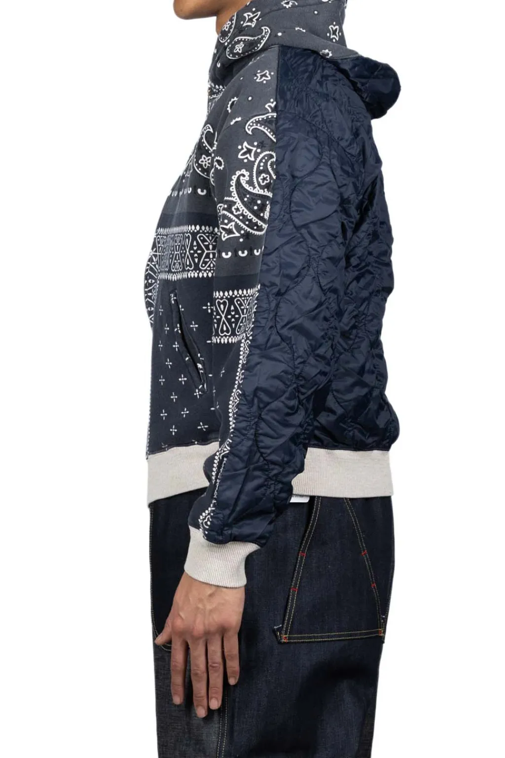 Sale Kapital Fleece Knit BANDANA BIVOUAC Hooded Blouson
