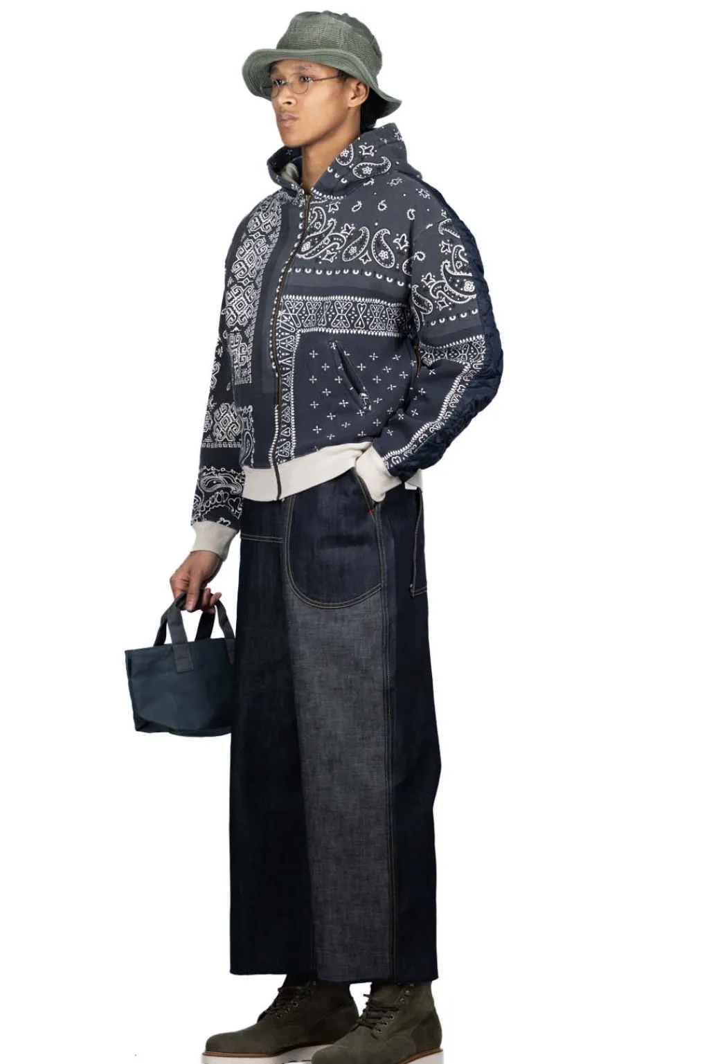 Sale Kapital Fleece Knit BANDANA BIVOUAC Hooded Blouson