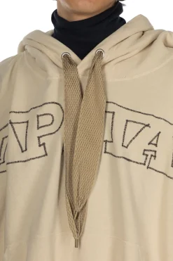 Hot Kapital Fleece Knit DEVIL Hoodie ( Embroidery) - Natural