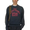 Discount Kapital Fleece Knit Raglan Crew SWT (SPEAKEASY College) - Navy
