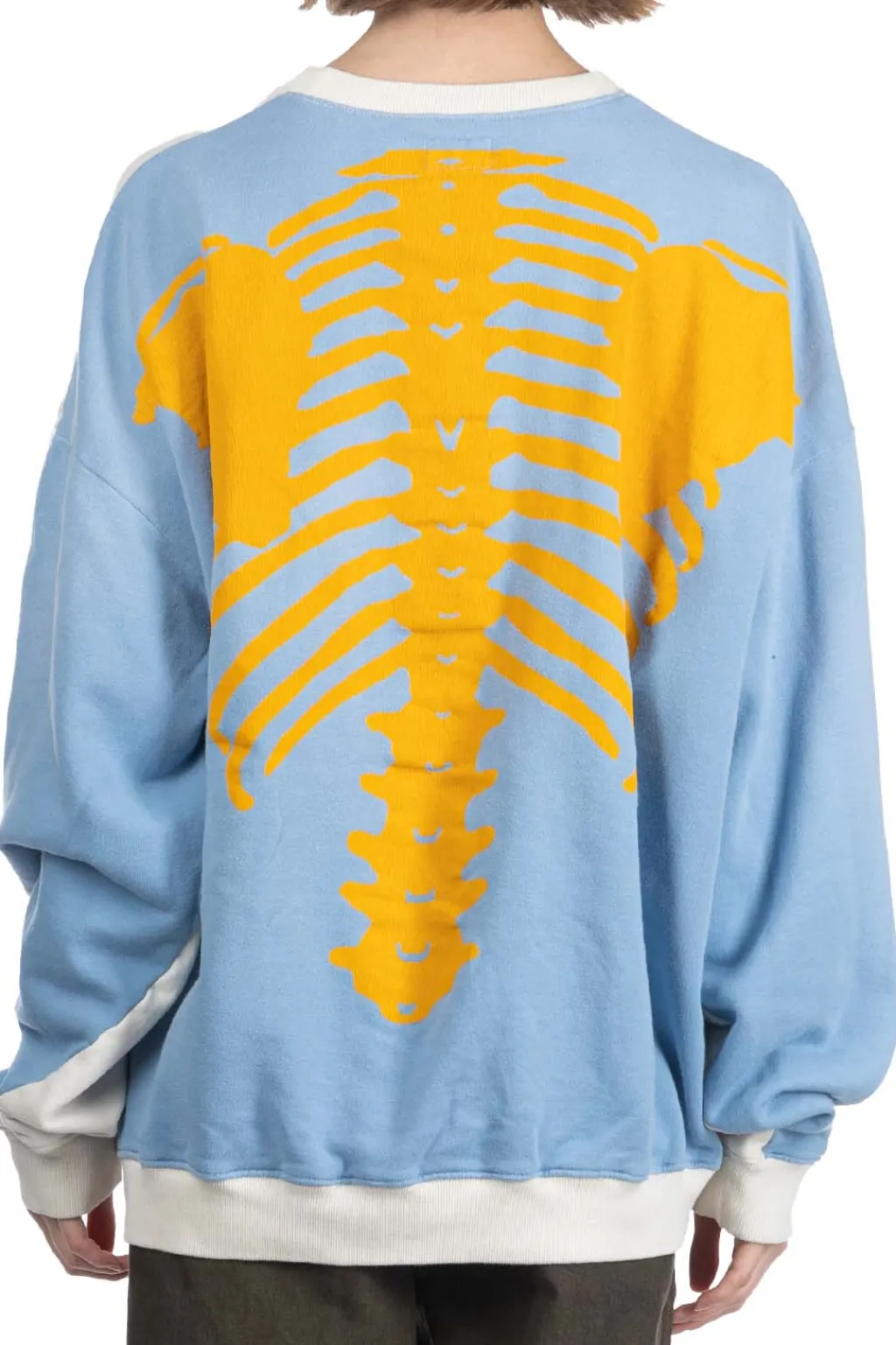 Best Kapital Fleece Knit 2Tones Remake BIG SWT (BONE) - Natural x Saxe Blue