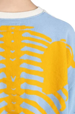 Best Kapital Fleece Knit 2Tones Remake BIG SWT (BONE) - Natural x Saxe Blue
