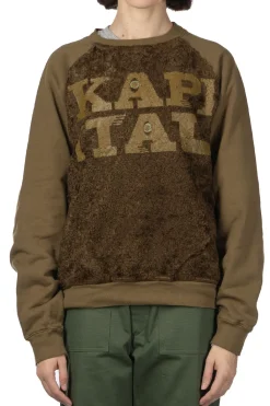 Best Kapital 30/-Fleece x Fur GRIZZLY SWT (SPEAKEASY ) - Khaki