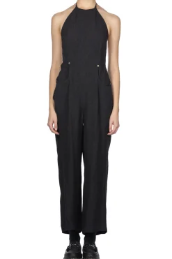 Sale Mame Kurogouchi Floral Pattern Jacquard Jumpsuit - Black