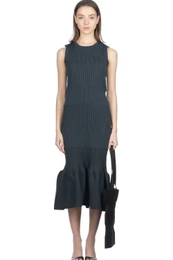 Sale CFCL Fluted Sleeveless Mermaid Dress - Shadow Grey