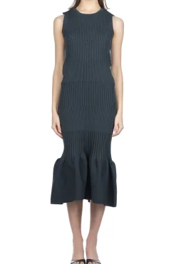 Sale CFCL Fluted Sleeveless Mermaid Dress - Shadow Grey
